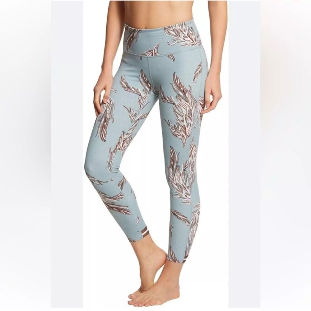 Free People FP Movement Serene Blue Brown Leggings XS